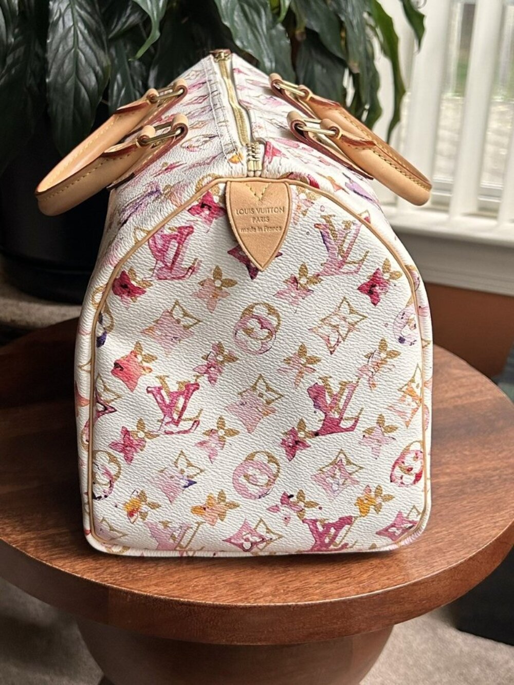 LOUIS VUITTON Watercolor Aquarelle Speedy Bag 30, White - Picture 5 of 16